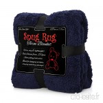 Snug Rug Véritable Luxe Couverture Chaude Throw Fleece Blanket Sherpa - Navy Blue Bleu Marin - B01784VLX0
